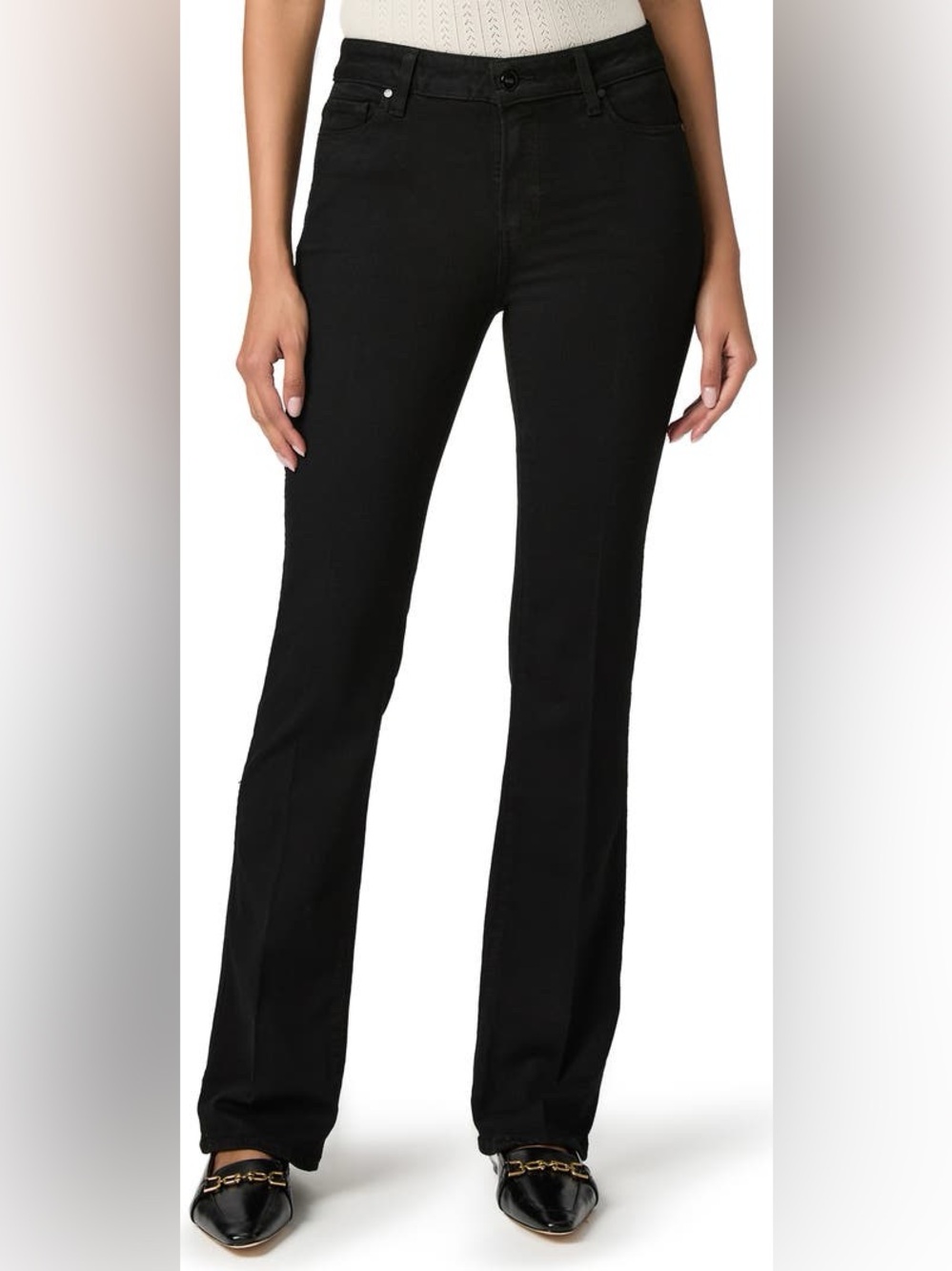 Paige Manhattan High Waist Bootcut Jeans black women's 25